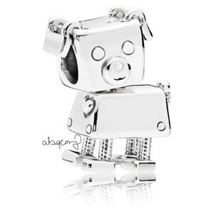 EUC Pandora 797551EN12 Sterling Silver Bobby Bot Dog Robot Pandora Friends Charm